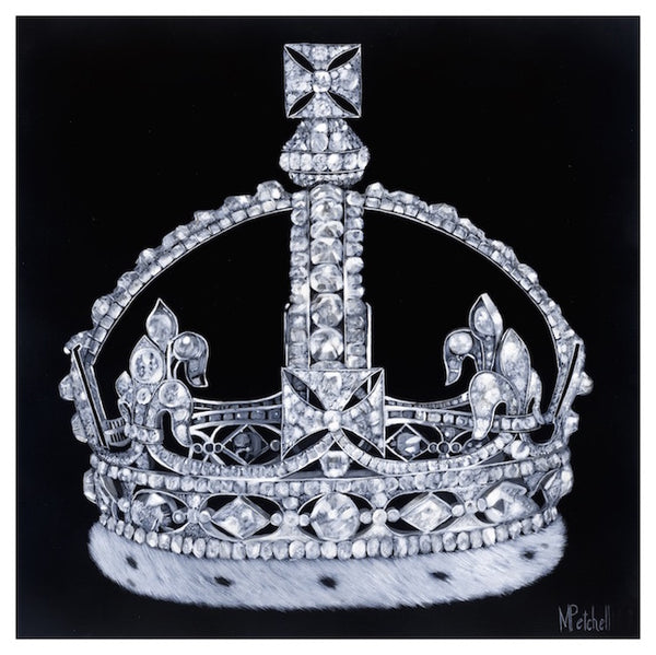 CHRISTMAS SALE! 35% OFF DISCOUNT CODE XMAS35 Queen Victoria's Small Diamond Tiara Painting