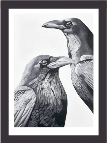 The Crows  Bird Art Print